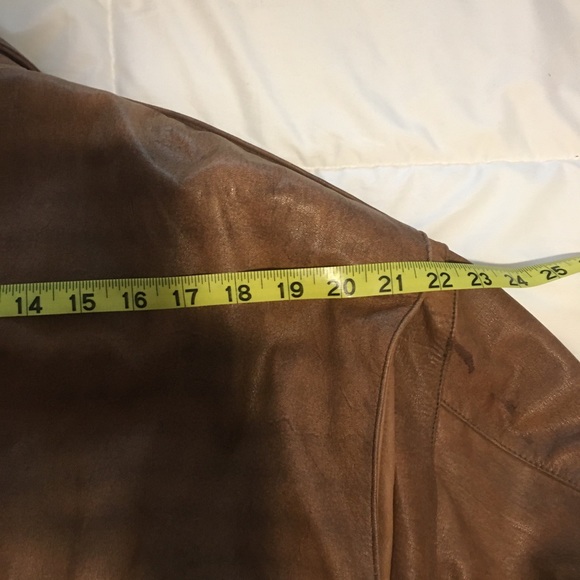 Vintage Nordstrom Brass Plum Leather Bomber Jacket - Picture 13 of 16